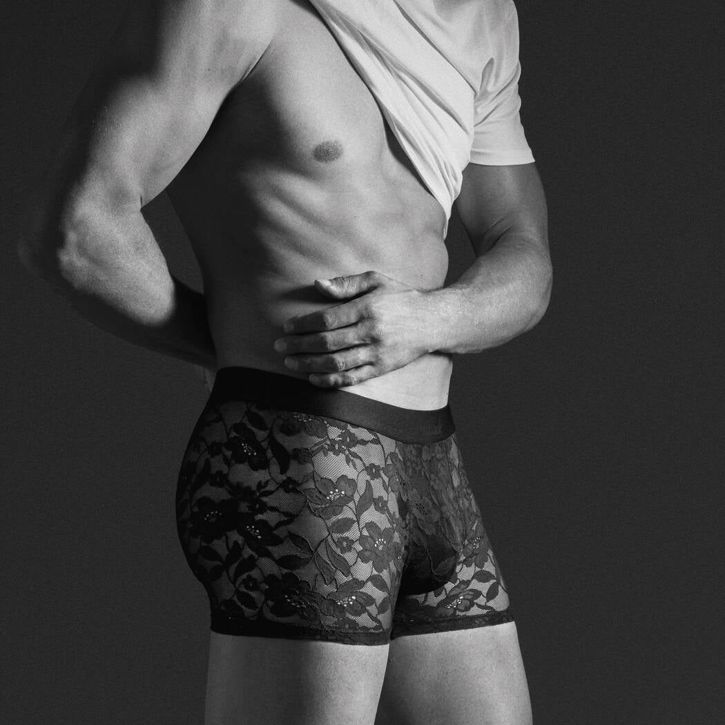 Boxer Homme en Dentelle – Élégance assumée & confort moderne
