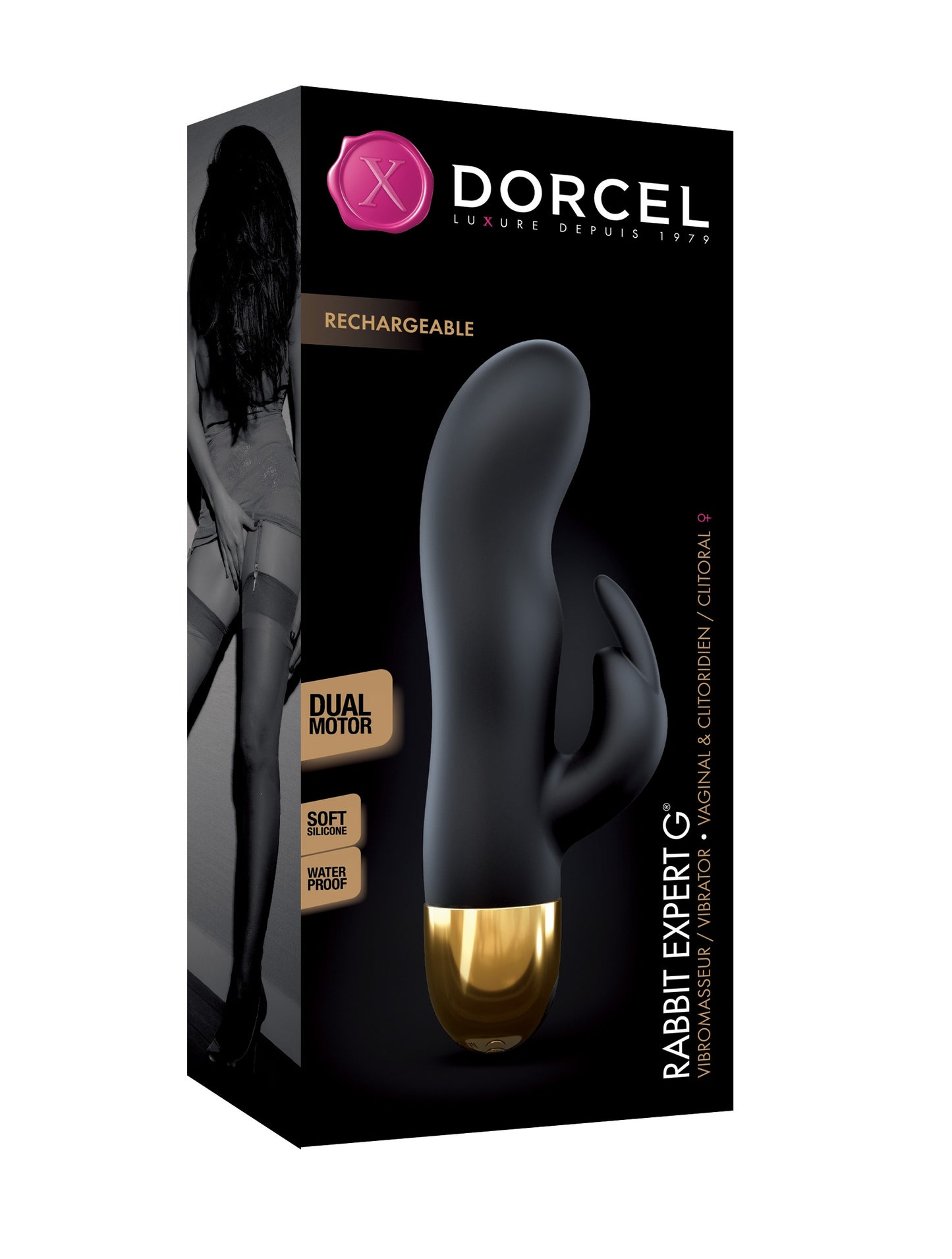 Dorcel Rabbit Expert G Gold & Black… Vibromasseur rabbit double stimulation point G et clitoris