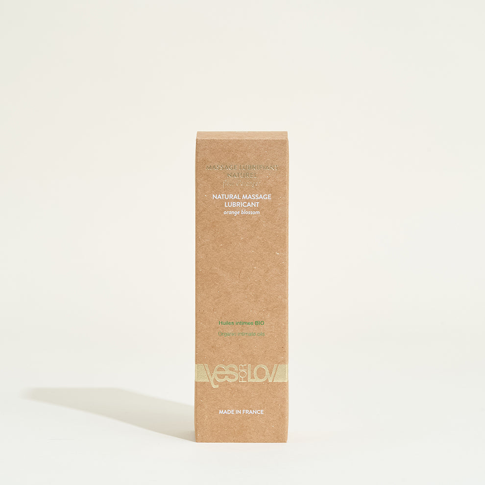 Massage lubrifiant naturel fleur d’oranger Bio... YesforLov