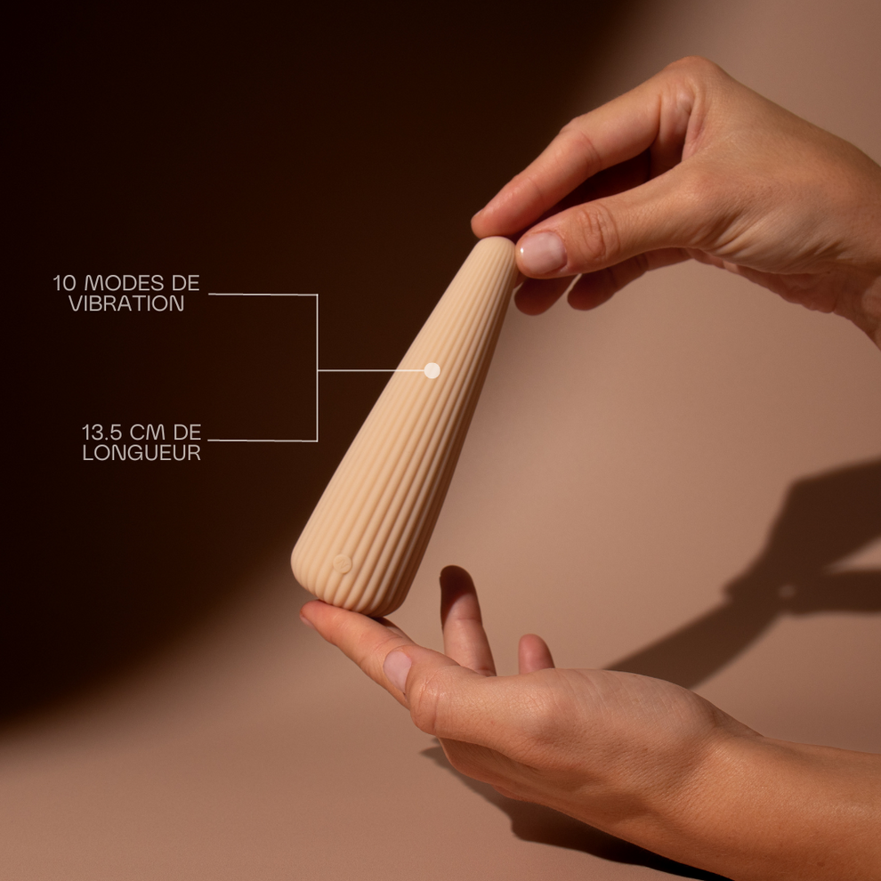 CIME NU·E…Vibromasseur sensoriel texturé pour plaisir et bien-être intime