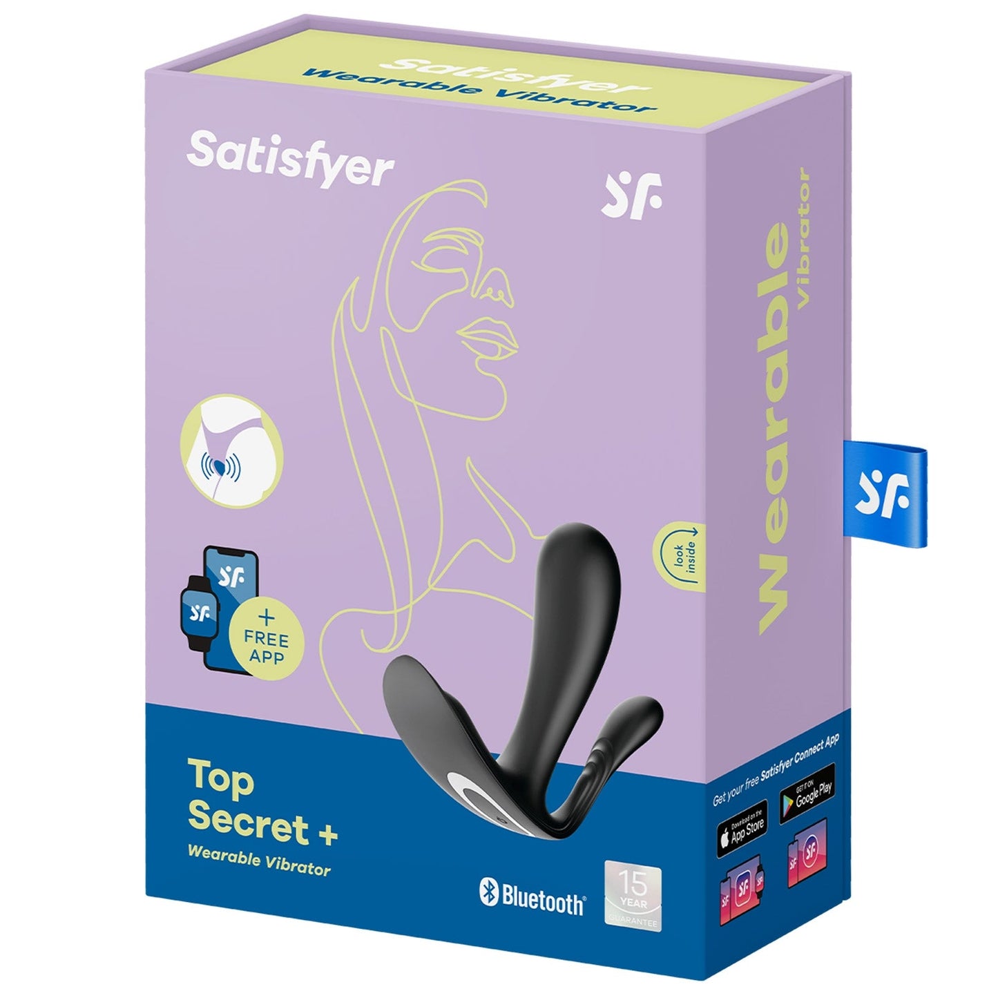 Satisfyer Top Secret… Vibromasseur 3-en-1 connecté USB pour point G, clitoris et plaisir anal