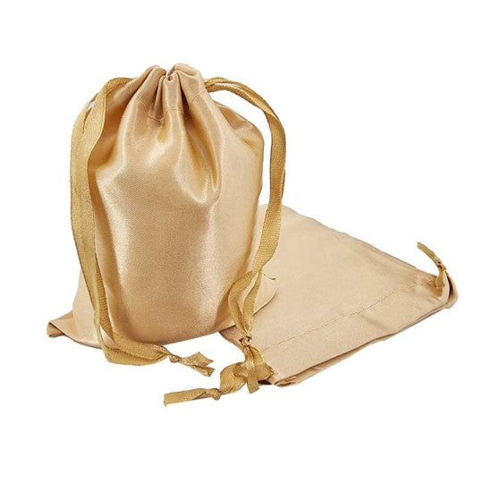 COFFRET CADEAU Rouge / SAC SATIN Beige Doré