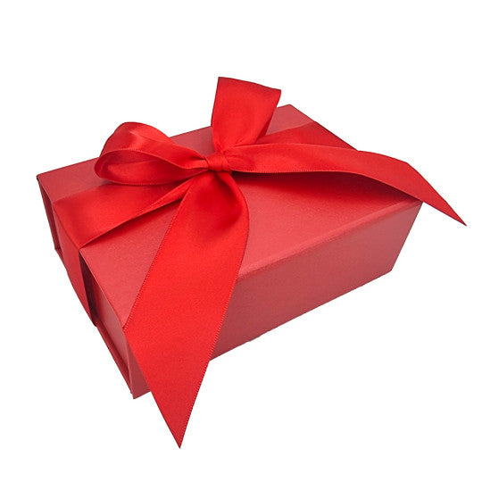 COFFRET CADEAU Rouge / SAC SATIN Vert Sapin