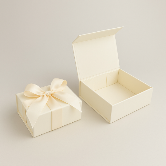 COFFRET CADEAU IVOIRE / SAC SATIN Vert Sapin