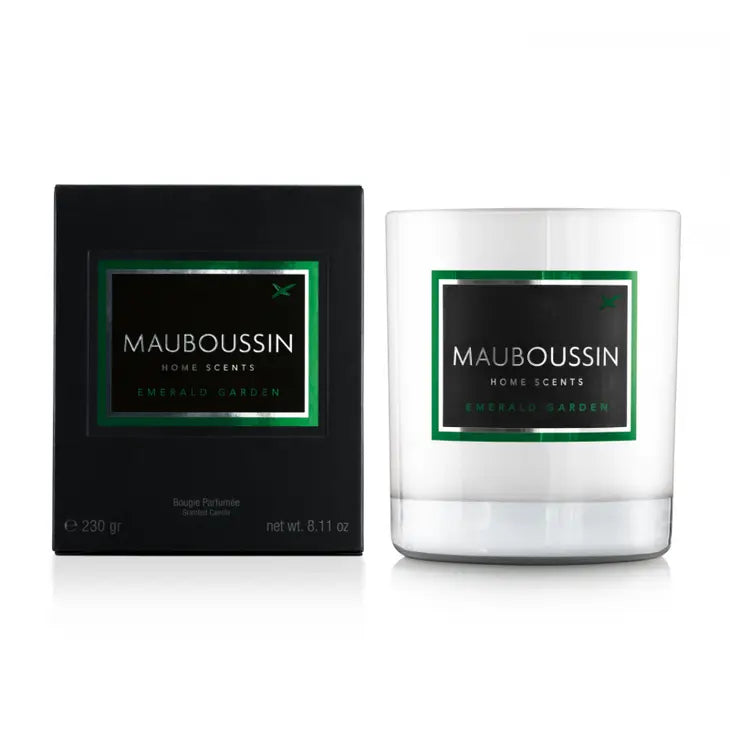 Bougie parfumée Emerald Garden de Mauboussin 230g-Une invitation à la détente et à l’évasion -N°352