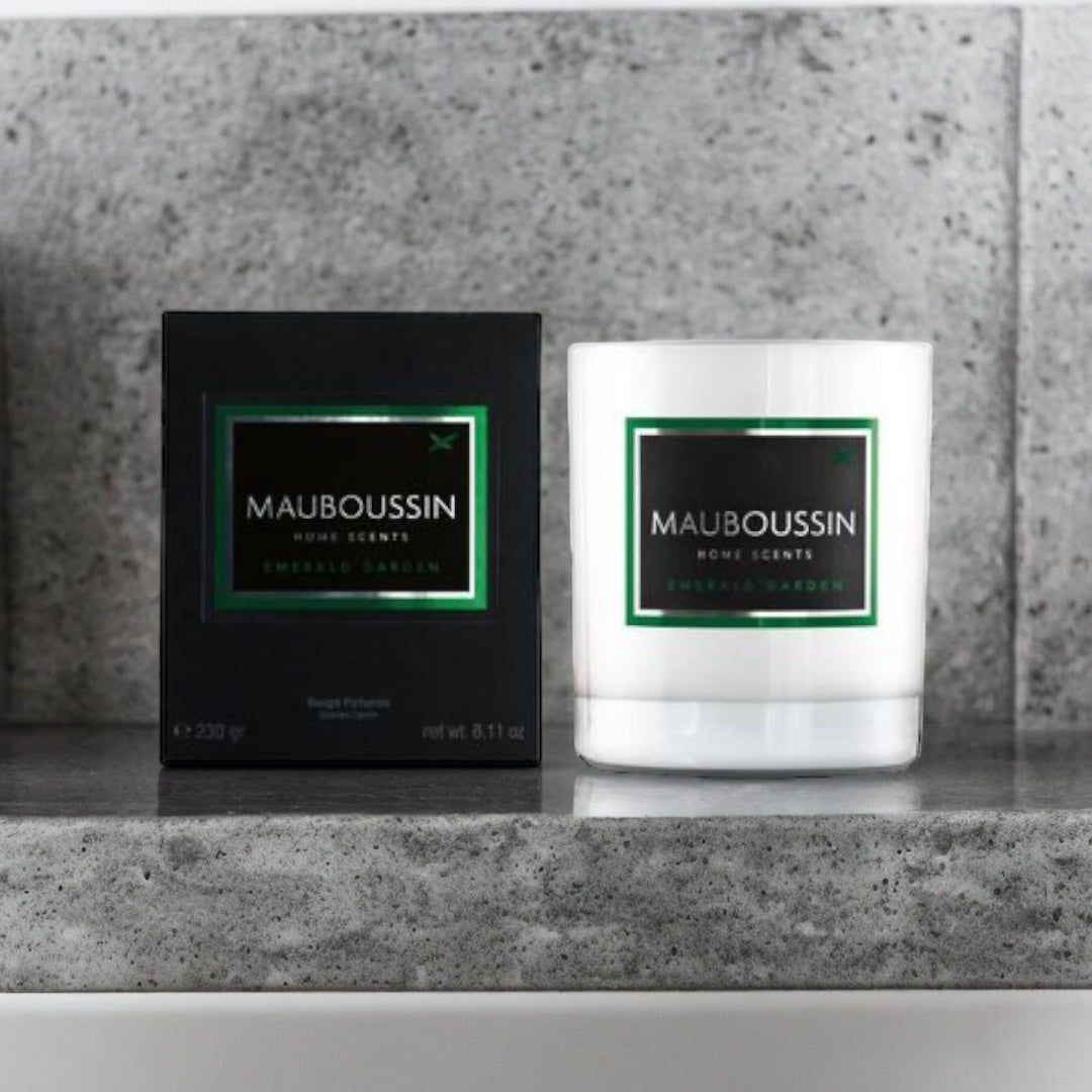 Bougie parfumée Emerald Garden de Mauboussin 230g-Une invitation à la détente et à l’évasion -N°352