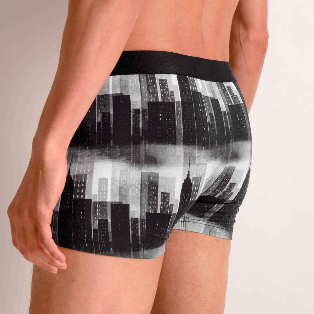 Boxer Homme Avec Motif Building - Confort Et Style Urbain -N°58