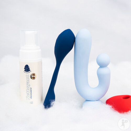 Puissante Mousse nettoyante sextoys 150 ml… Hygiène intime naturelle & fabriquée en France