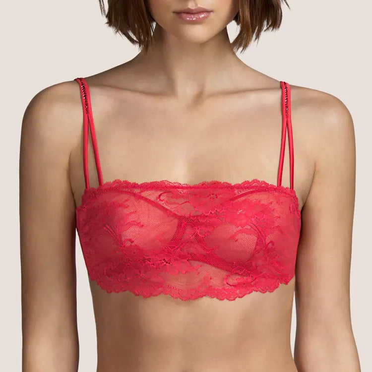 Soutien-Gorge Bandeau Femme En Dentelle Avec Cristaux Swarovski - Lingerie Élégante Et Luxueuse -N°99