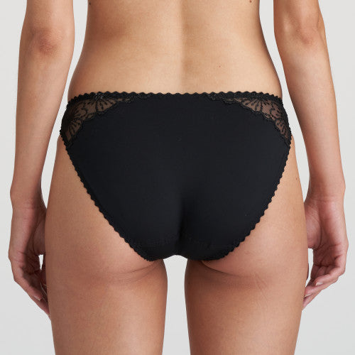 Slip Brésilien En Broderie Noir-Jane : Élégance Délicate Et Confort Raffiné -N°255