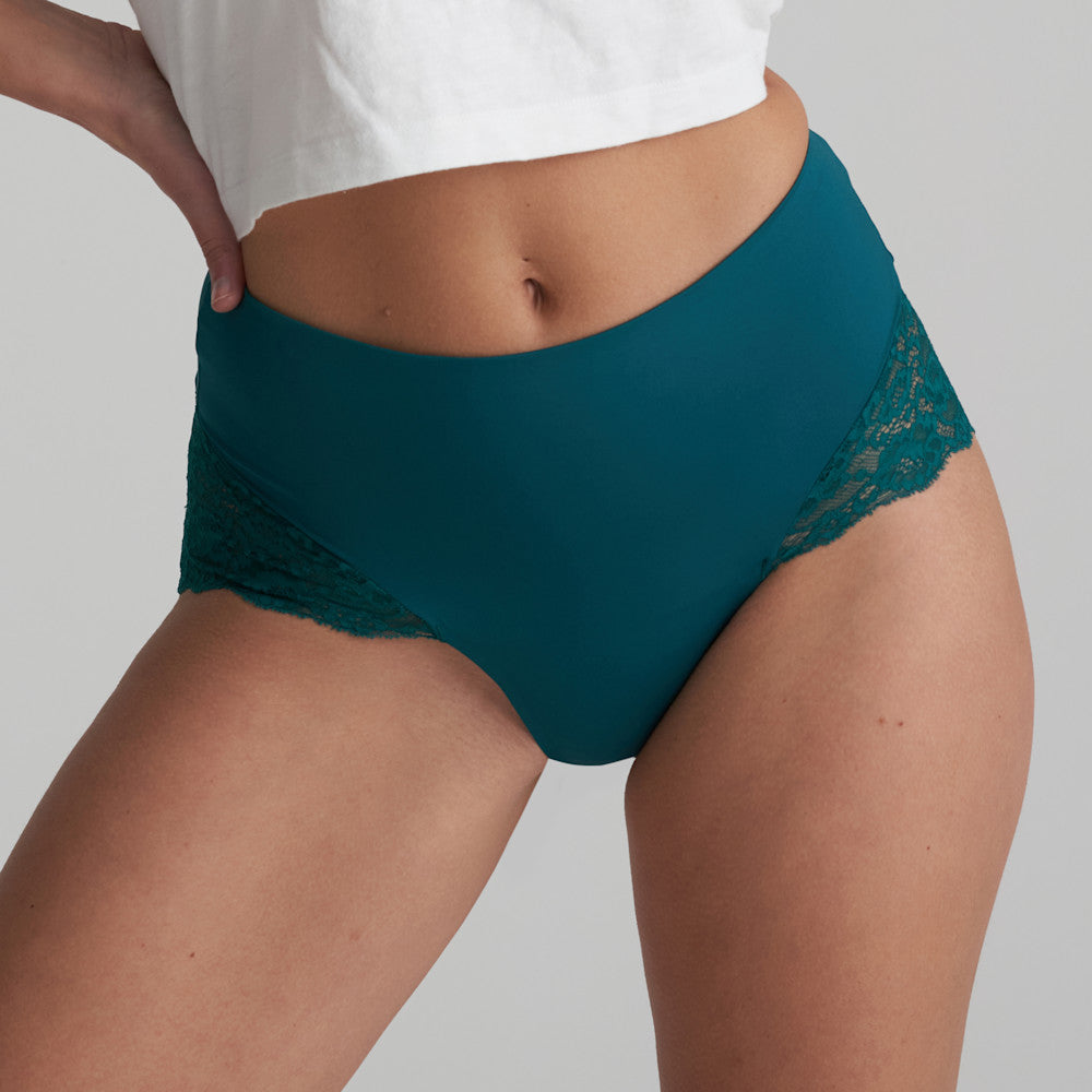 Slip Taille Haute Gainant Jasper Green Color Studio Confort et Affinement -N°378