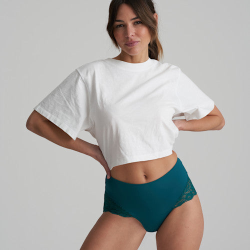 Slip Taille Haute Gainant Jasper Green Color Studio Confort et Affinement -N°378