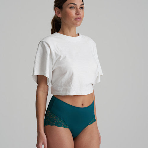 Slip Taille Haute Gainant Jasper Green Color Studio Confort et Affinement -N°378