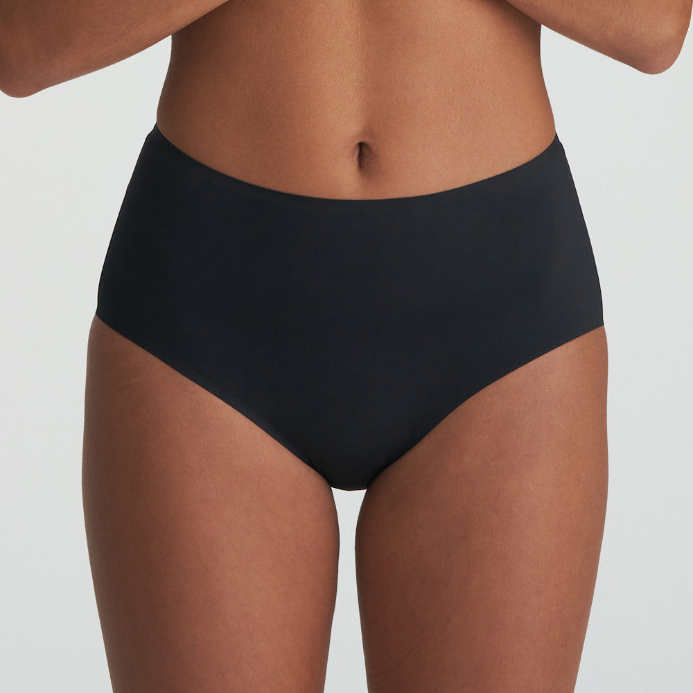 Slip Taille Haute Noir : Silhouette Rétro Cool Et Confort Inégalé -N°372