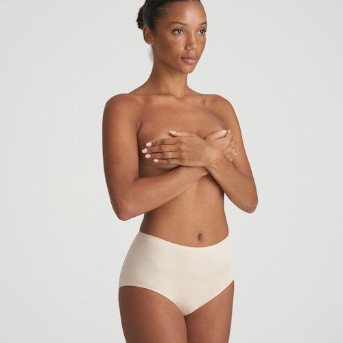 Slip Taille Haute Café Au Lait : Silhouette Rétro Cool Et Confort Inégalé -N°370