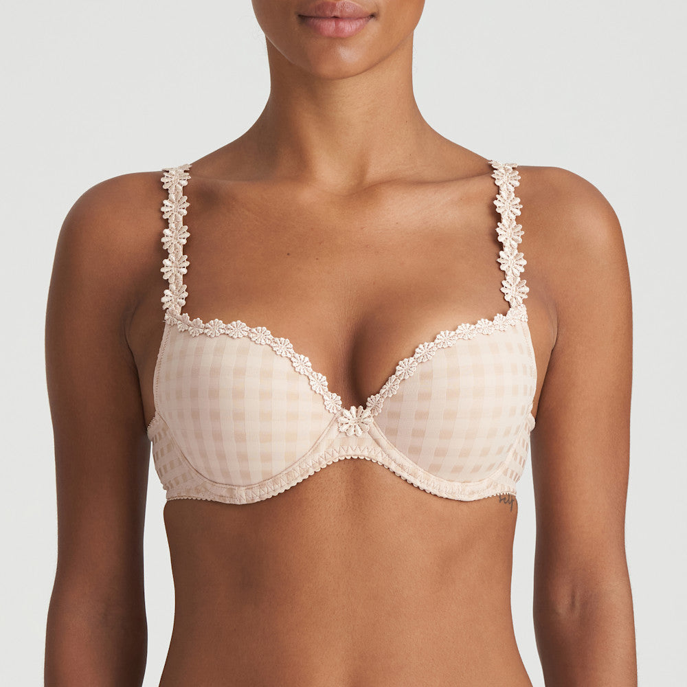 Soutien-Gorge Push-Up Café Au Lait Avéro - Rembourrage en Mousse & Décolleté Sublime-N°180