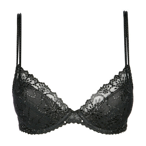 Soutien-Gorge Push-Up Noir En Broderie Raffinée - Jane | À Coussinets Amovibles-N°177