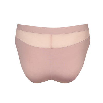 Slip Brésilien en Tulle Bois De Rose Brodé - L’Élégance Du Modèle Sophora -N°354