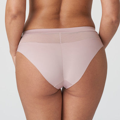 Slip Brésilien en Tulle Bois De Rose Brodé - L’Élégance Du Modèle Sophora -N°354