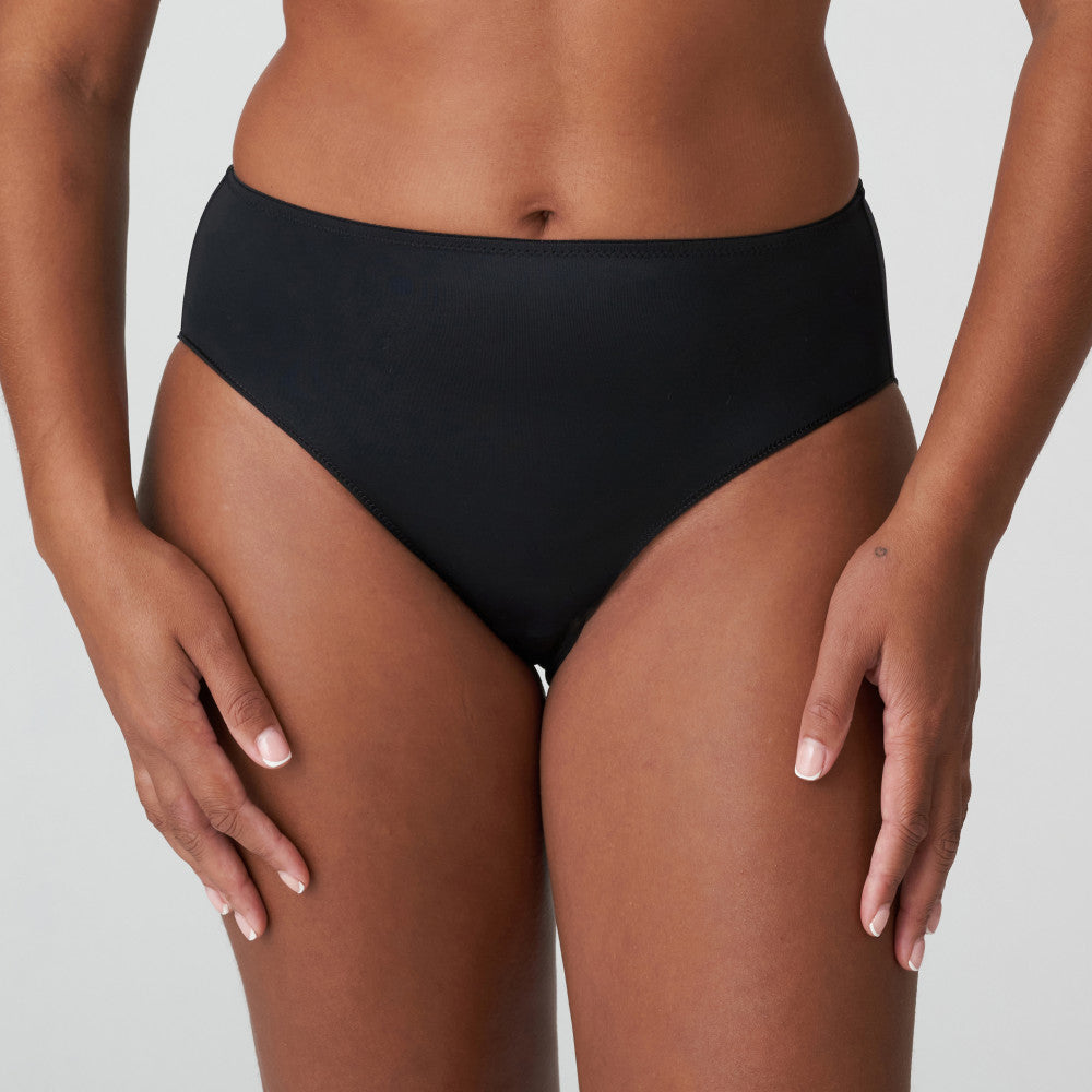 Slip Taille Haute Noir Satin - Élégance et Confort Sculptant
-N°270