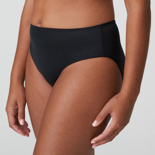 Slip Taille Haute Noir Satin - Élégance et Confort Sculptant
-N°270