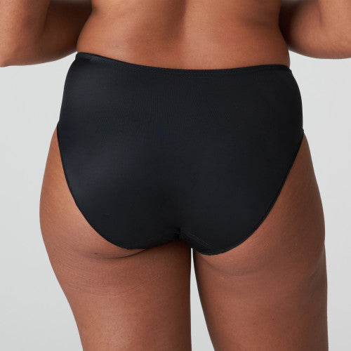 Slip Taille Haute Noir Satin - Élégance et Confort Sculptant
-N°270