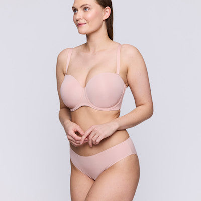 Slip Brésilien Powder Rose En Microfibre Respirant - Modèle Figuras, Confort Et Élégance N°348