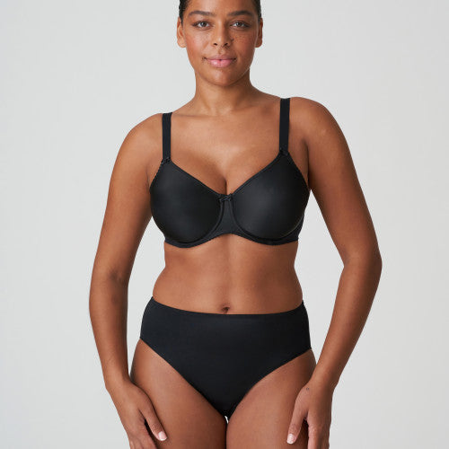 Slip Taille Haute Noir Satin - Élégance et Confort Sculptant
-N°270